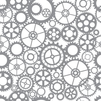 Pattern silhouette cut gears vector