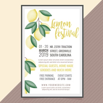 Vector Lemon Festival Poster