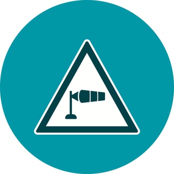 Vector Strong cross wind Icon