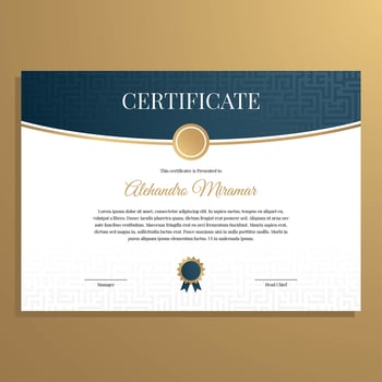Simple Certificate Template Vector