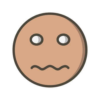 Nervous Emoji Vector Icon 