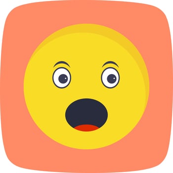 Surprised Emoji Vector Icon 