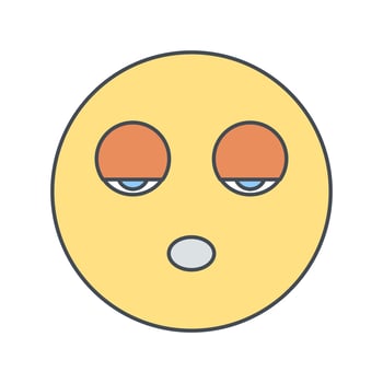 Sleep Emoji Vector Icon