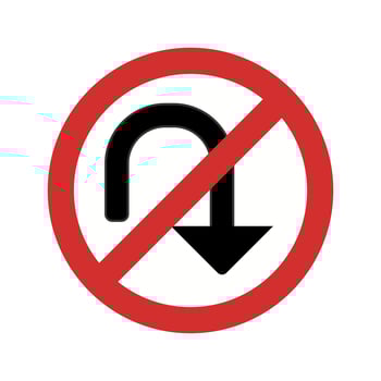Vector No U-turn Icon