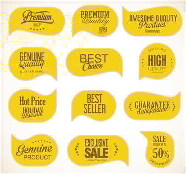 Modern badges stickers and labels collection vector