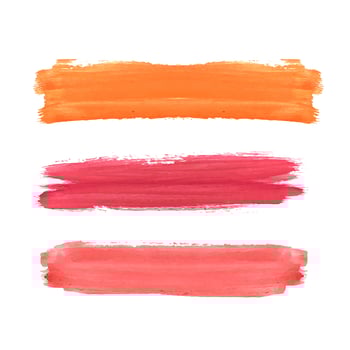 Hand Draw Watercolor Strokes set vector