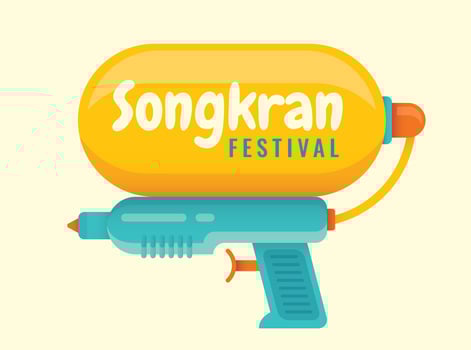 Songkran festival vector
