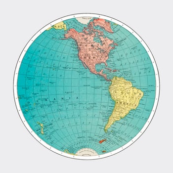 Western Hemisphere, World Atlas by Rand, McNally and Co. 1908 Digitally enhanced by rawpixel. vector