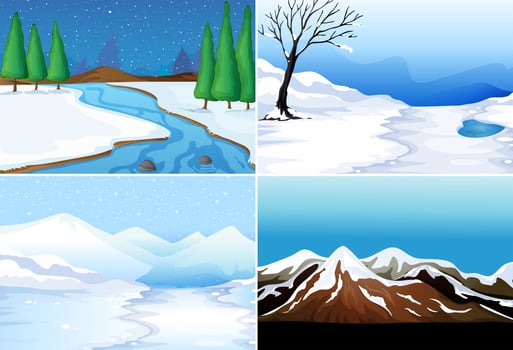 Winter scenes  vector
