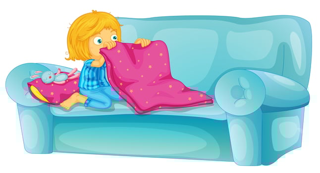 Girl on sofa vector