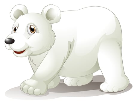 A big white bear vector