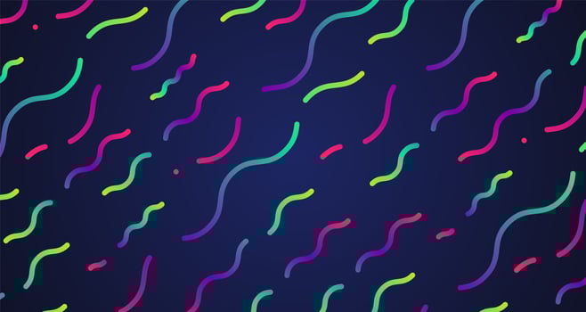 Colorful neon dashed lines, vector illustration