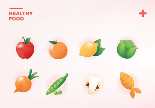 Healthy food pack vector