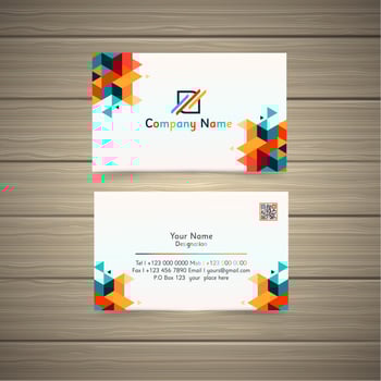 geometric business card vector