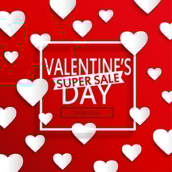 Valentines day super sale. vector