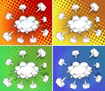 Clouds explosion vector
