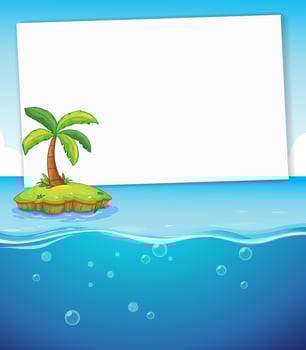 Ocean and sign vector