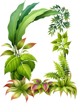 Leafy plants vector