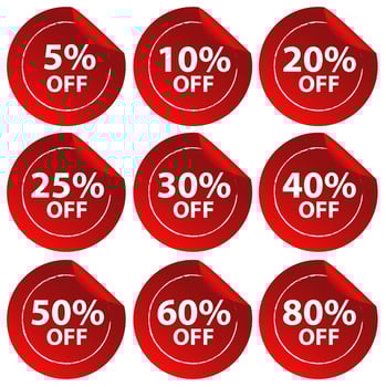 Discount stickers vector