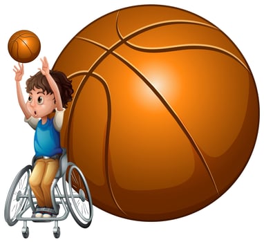 Basketball Para Games on White Background vector