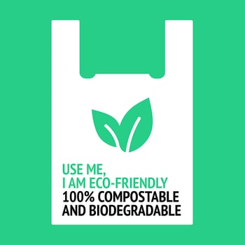 Use me, I am eco-friendly.  vector