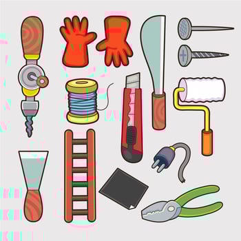 household tools vector. vector