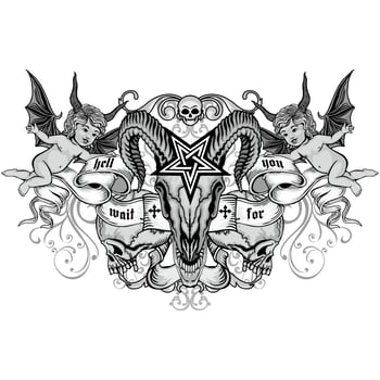 grunge skull coat of arms vector
