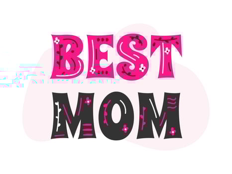 Best Mom Typography vector
