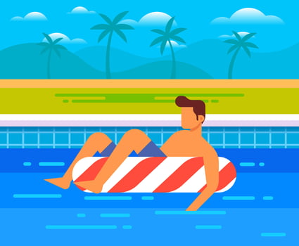 Person Enjoying Summer vector