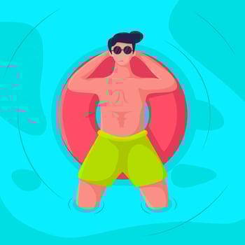Person Enjoying Summer vector