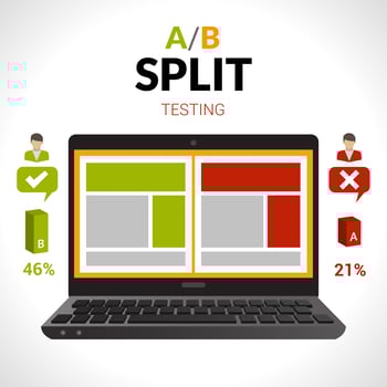 Split Testing Concept vector