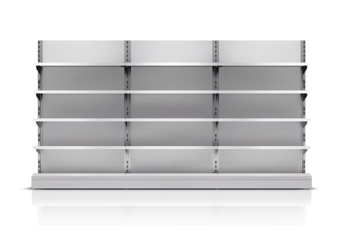 Supermarket Shelf Isolated vector