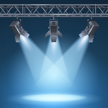 stage with lights vector