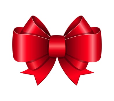 Red bow symbol vector
