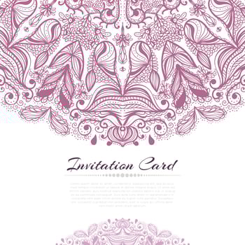 rose invitation vector