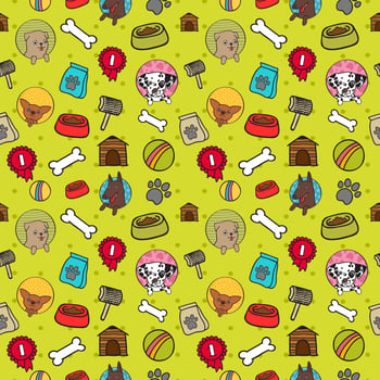 Seamless dogs pattern vector