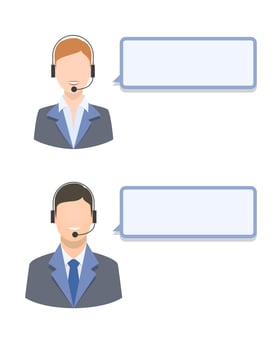 Call center agents vector