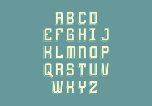 Retro Alphabet Vector