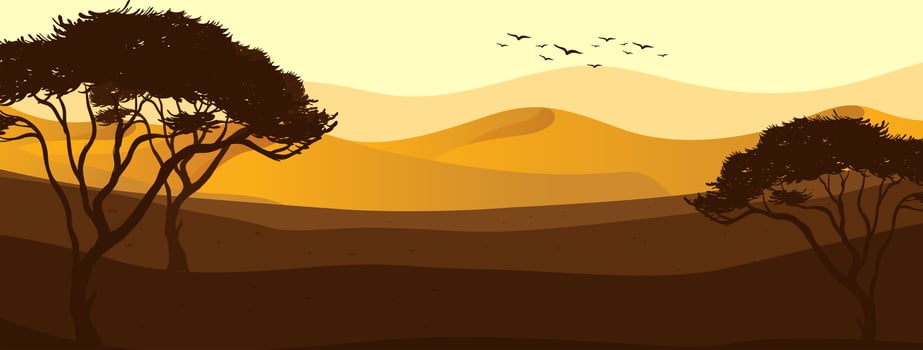 A beautiful desert view vector