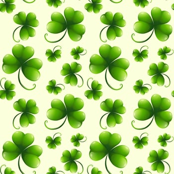 Clover leaf seamless background vector