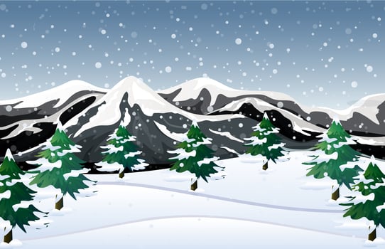 White winter snow background vector