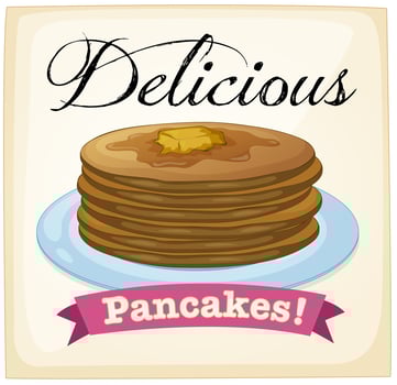 Pancakes poster vector