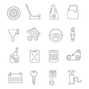 Auto Service Icons Set vector
