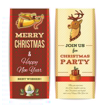 Christmas banner vertical vector