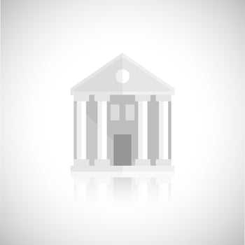 Museum building icon vector
