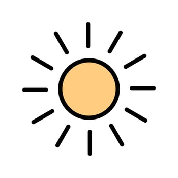 Sun Vector Icon