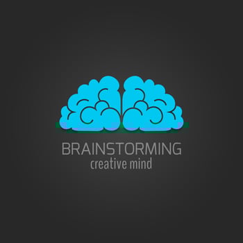 Human brain icon flat vector