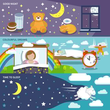 Sleep time banners vector