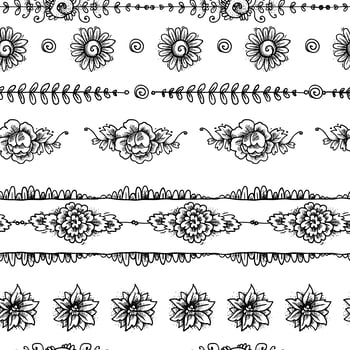 Vintage seamless border vector