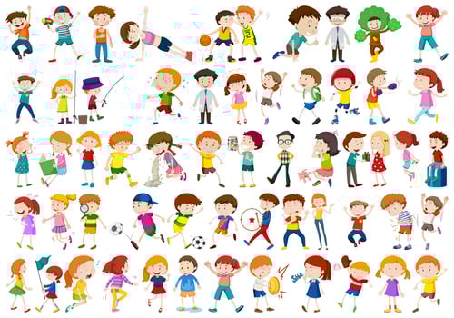 Set of children character vector